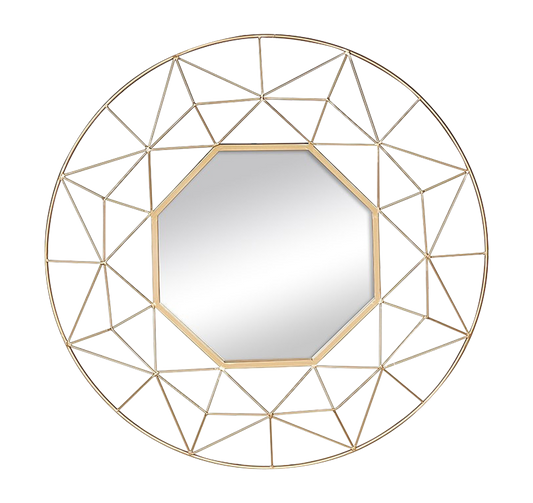Gold Geometric Mirror