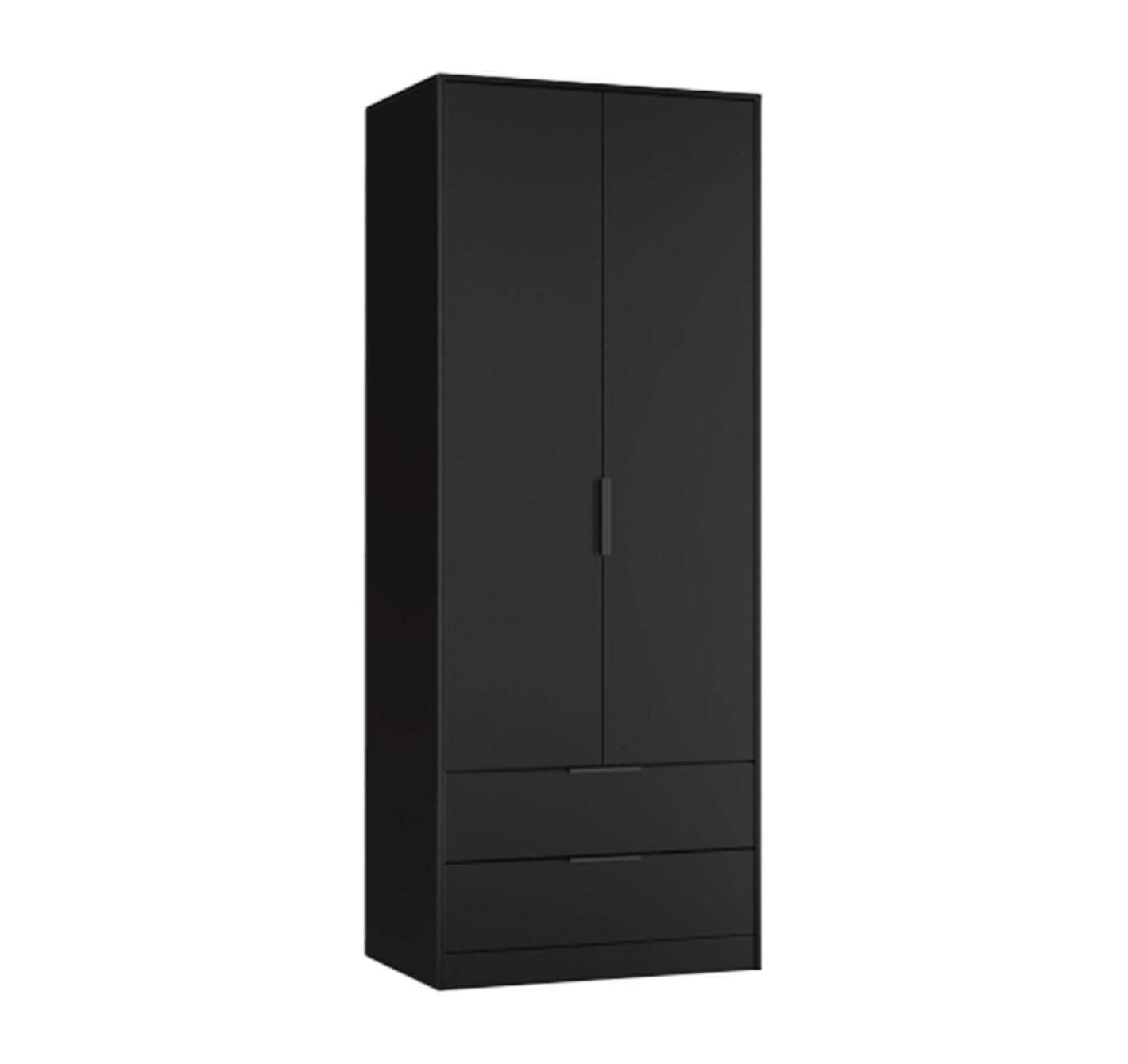 Windsor Black 2 Drawer Wardrobe