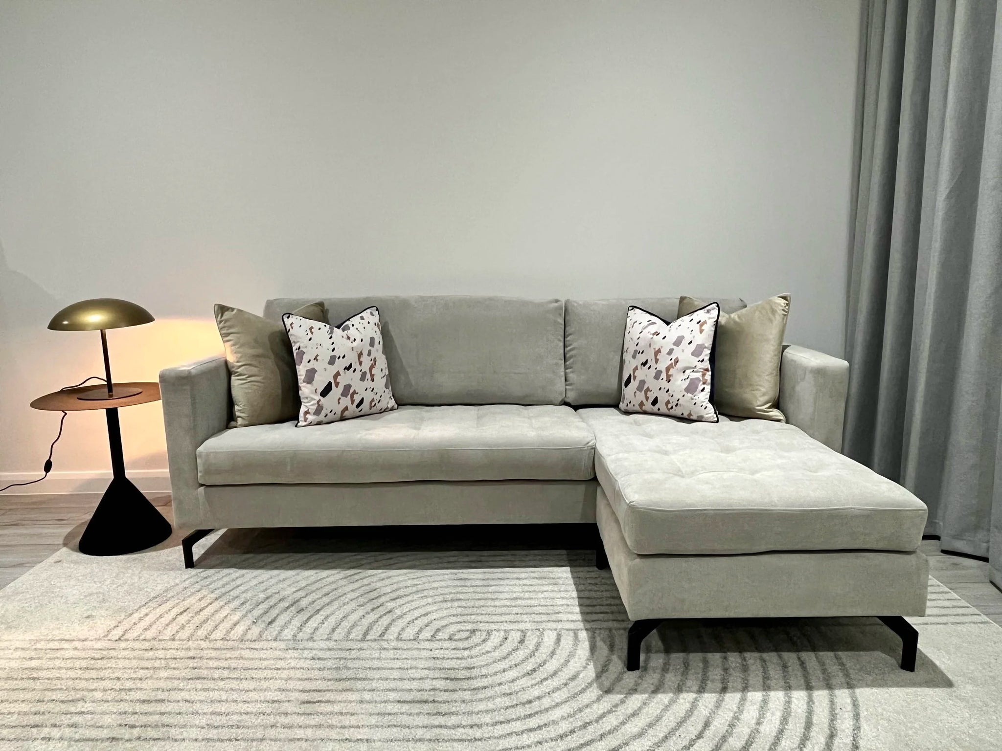 Cream & Blue Cushion Set