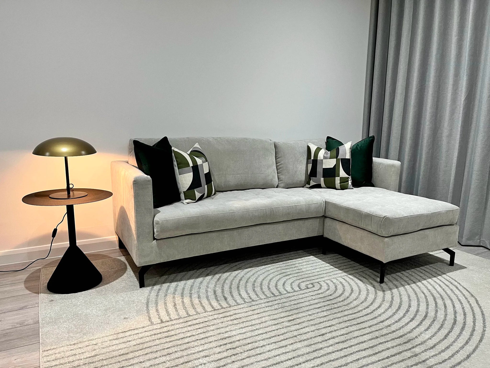 Forest Green & Taupe Cushion Set