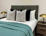 Black & Cream Cushion Set & Bedspread Pack