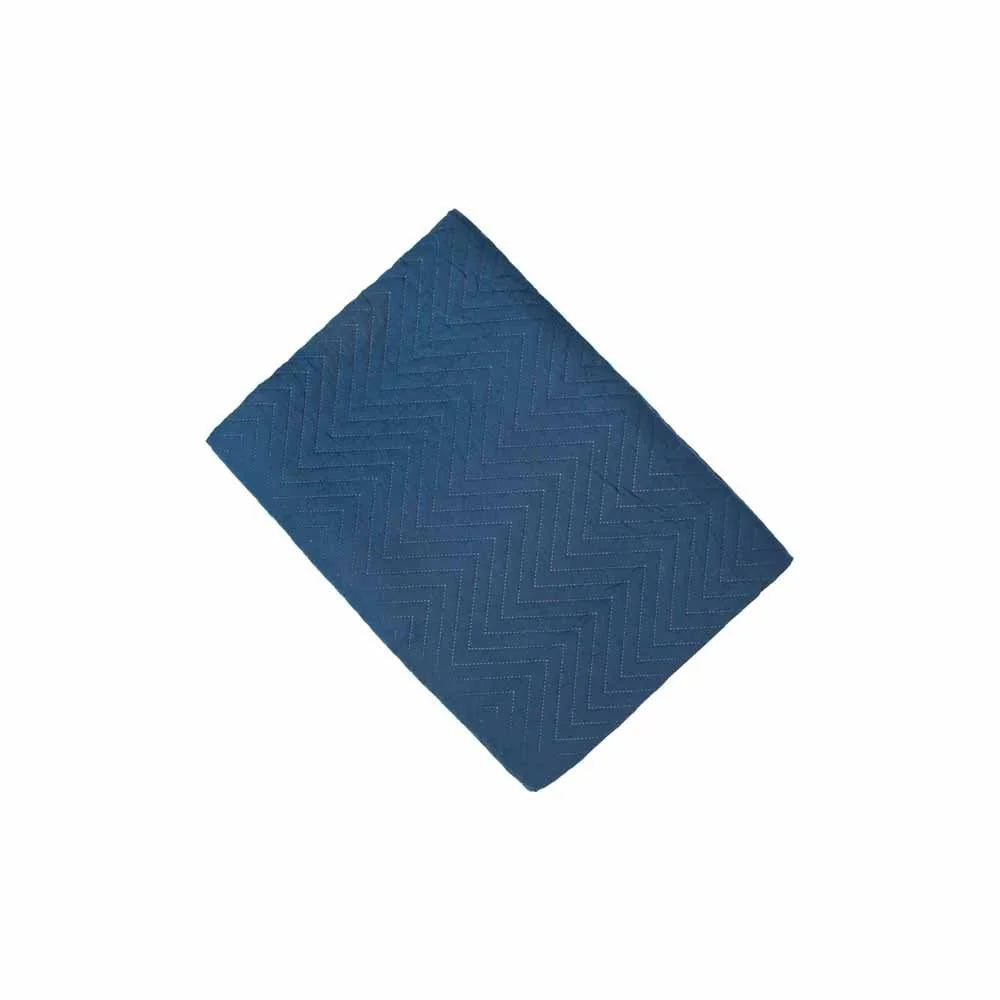 Cream & Blue Cushion & Bedspread Pack