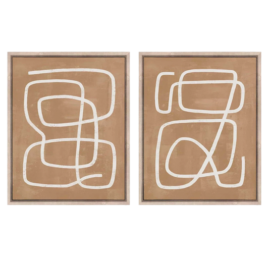 Œuvre d'art en paire de coings et caramel