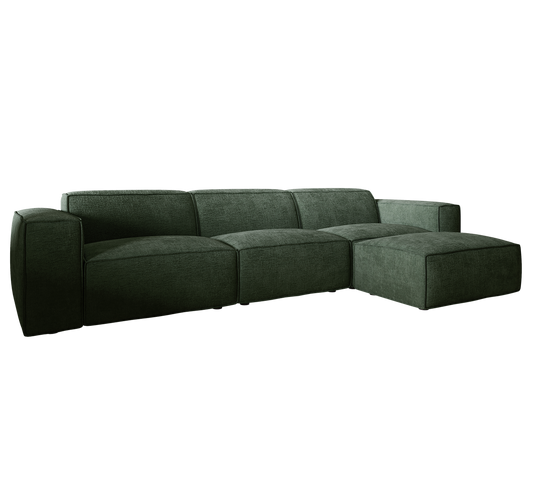 Birmingham XL 3 Seater Plus Chaise Green