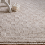 Check Matte Cream Rug 160x230