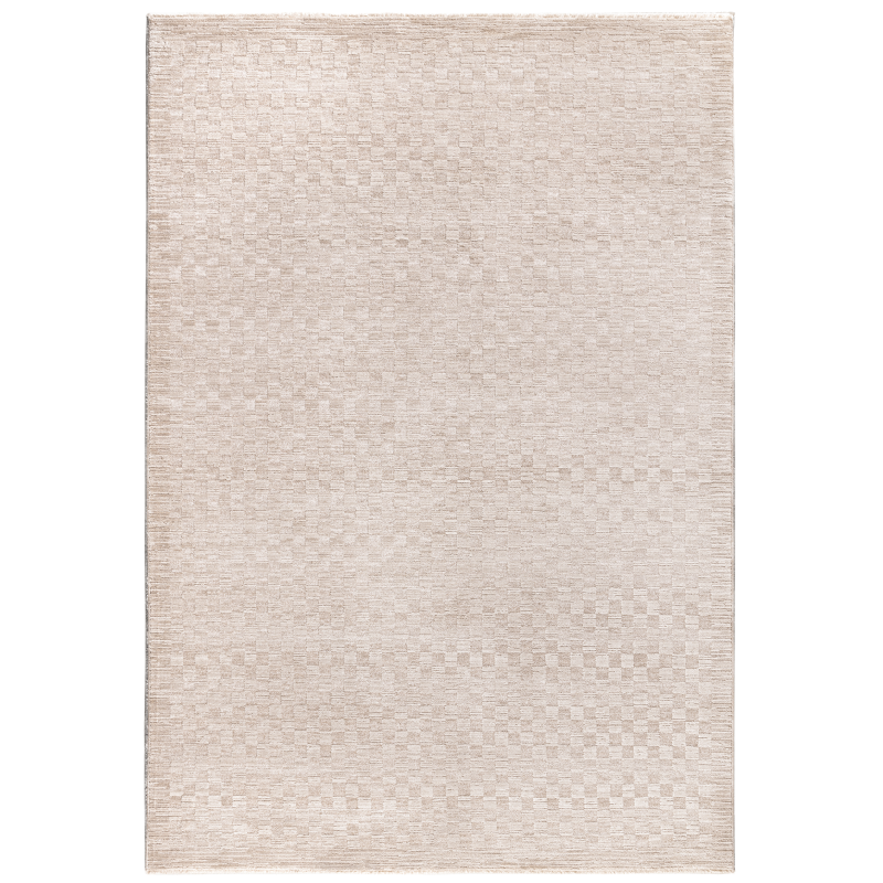 Check Matte Cream Rug 160x230